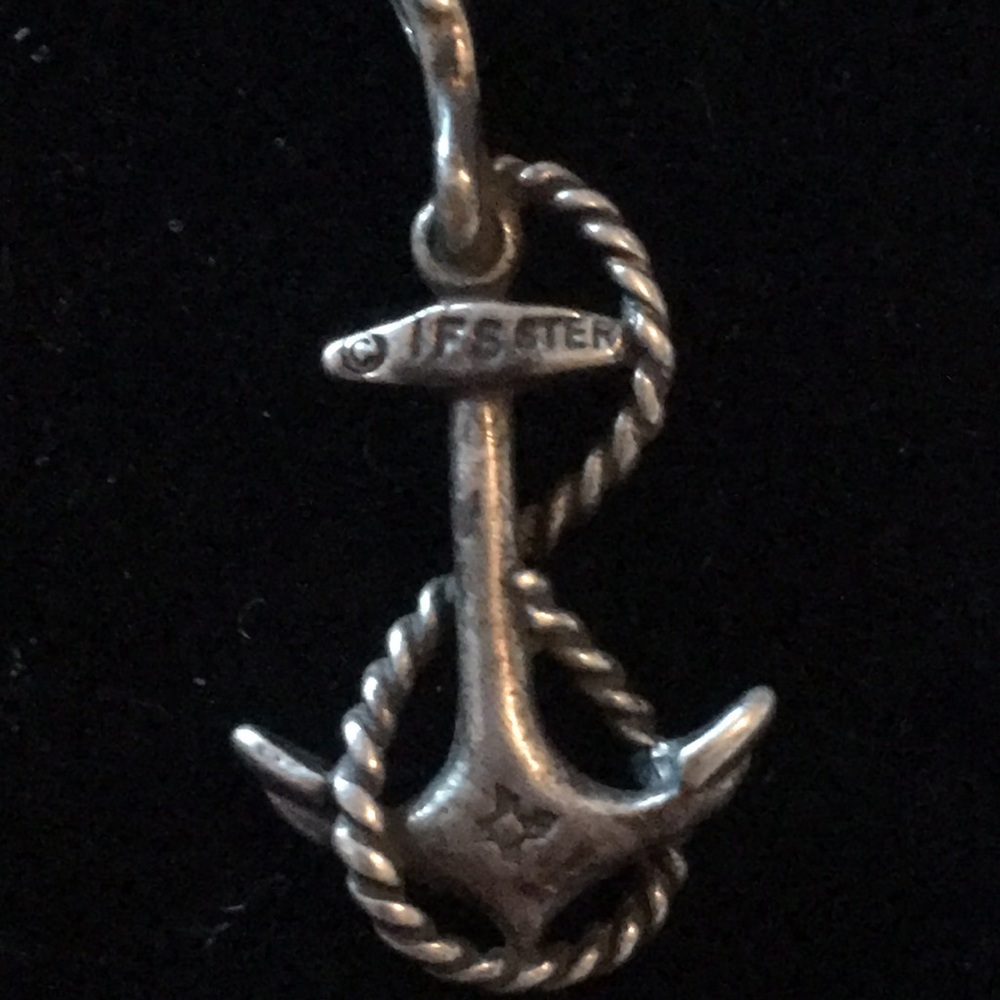 3 Anchor Solid Sterling Silver Charms Pendants Bu… - image 4
